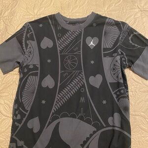 Jordan Black and Gray Graphic Tee